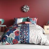 Image de My Home Collection - Parure housse de couette Agueda bleue 240x220 cm
