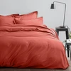 Image de Home Collection - Parure Housse de couette 100% Satin de Coton rouge 240x220 cm