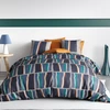 Image de My Home Collection - Parure housse de couette Arty bleue 240x220 cm