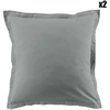 Image de My Home Collection - 2 Taies d'oreiller en coton unies silver 50x70 cm