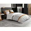 Image de atelier du coton Parure Housse de Couette 2 Personnes 240x220 cm avec 2 Taies d'oreiller Imprimée Gris LOUXOR - Oeko-Tex® - 100% Coton