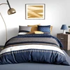 Image de My Home Collection - Parure housse de couette Kalypso bleue 240x220 cm