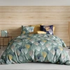 Image de My Home Collection - Parure housse de couette Cottey verte 240x220 cm