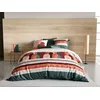 Image de atelier du coton Parure Housse de Couette 2 Personnes 240x220 cm avec 2 Taies d'oreiller Imprimée Rouge GALIO - Oeko-Tex® - 100% Coton