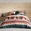 Image de My Home Collection - Parure housse de couette Galio rouge 260x240 cm