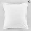 Image de Blanc Passion - 2 Taies d'oreiller en Coton blanches 63x63 cm