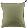 Image de Blanc Passion - 2 Taies d'oreiller en coton unies verveine 50x70 cm