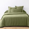 Image de Blanc Passion - Parure housse de couette unie vert verveine 240x220 cm