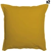 Image de Blanc Passion - 2 Taies d'oreiller 100% Coton unies safran 63x63 cm