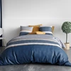 Image de Atelier du Coton - Parure housse de couette Zante bleue 240x220 cm