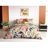 Image de atelier du coton Parure Housse de Couette 2 Personnes 240x220 cm avec 2 Taies d'oreiller Imprimée Tropical Feuillage Jaune Ninon - Oeko-Tex® - 100% Coton