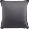 Image de Bâton Rouge Taie d'oreiller 65x65 cm Touché Velouté Unie Gris Foncé Desir - Oeko-Tex® - 100% Satin de Coton