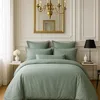 Image de Bâton Rouge Housse de Couette Légère et Douce 2 Personnes 260x240 cm Unie Bleu Céladon Desir - Oeko-Tex® - 100% Satin de Coton