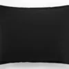 Image de Bâton Rouge Taie d'oreiller 50x70 cm Touché Velouté Unie Noir Opaque Desir - Oeko-Tex® - 100% Satin de Coton