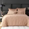 Image de Bâton Rouge Housse de Couette Légère et Douce 2 Personnes 240x220 cm Unie Rose Nude Desir - Oeko-Tex® - 100% Satin de Coton