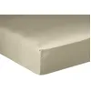 Image de Bâton Rouge Drap Housse 180x200 cm 2 Personnes Bonnet 30 cm Desir Uni Lin - Certifié Oeko-Tex® - 100% Satin de Coton