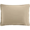 Image de Baton Rouge - Taie d'oreiller avec volant satin de coton lavé beige 65x65 cm