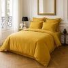 Image de Baton Rouge - Housse de couette satin de coton lavé moutarde 260x240 cm