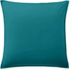 Image de Baton Rouge - Taie d'oreiller avec volant en percale de coton lavé bleu canard 65x65 cm