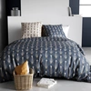 Image de Atelier du Coton - Parure de housse de couette Paon bleue 260x240 cm