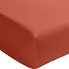 Image de Baton Rouge Drap Housse 180x200 cm Percale de Coton Lavé Terre De Sienne