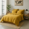 Image de Baton Rouge - Housse de Couette 100% Percale de Coton - Finition Bouteille 40cm jaune moutarde 240x220 cm