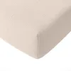 Image de Baton Rouge Drap Housse 180x200 cm Gaze de Coton Lavé Ecru Naturel