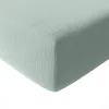 Image de Baton Rouge Drap Housse 140x190 cm Gaze de Coton Lavé Vert Givrée