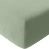 Image de Baton Rouge Drap Housse 160x200 cm Gaze de Coton Lavé Vert Givrée