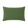 Image de Bâton Rouge Taie d'oreiller 50x70 cm Unie Vert cèdre Pur - Oeko-Tex - 100% Gaze de Coton Lavé