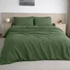 Image de Baton Rouge Housse de Couette 220x240 cm Gaze de Coton Lavé Vert Cèdre