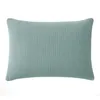 Image de Bâton Rouge Taie d'oreiller 50x70 cm Unie Bleu givrée Pur - Oeko-Tex - 100% Gaze de Coton Lavé