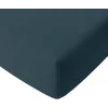 Image de Baton Rouge Drap Housse 180x200 cm Gaze de Coton Lavé Bleu Pétrole