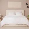 Image de Home Collection - Parure de Couette 3 pcs 100% Gaze de Coton Lavé blanc pur 240x220 cm