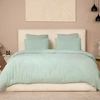 Image de Ateliers du Linge - Parure de Couette 3 pcs 100% Gaze de Coton Lavé vert givrée 260x240 cm