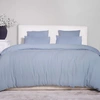 Image de Home Collection - Parure de Couette 3 pcs 100% Gaze de Coton Lavé bleu givrée 240x220 cm