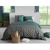 Image de atelier du coton Parure Housse de Couette 2 Personnes 260x240 cm avec 2 Taies d'oreiller Imprimée Vert Victory - Oeko-Tex® - 100% Coton