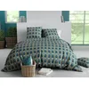 Image de atelier du coton Parure Housse de Couette 2 Personnes 240x220 cm avec 2 Taies d'oreiller Imprimée Bleu Paon Triska - Oeko-Tex® - 100% Coton