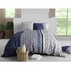 Image de atelier du coton Parure Housse de Couette 2 Personnes 240x220 cm avec 2 Taies d'oreiller Imprimée Bleu Mil - Oeko-Tex® - 100% Coton