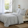 Image de Baton Rouge - Parure Housse de Couette 100% Gaze de Coton Imprimé Laya blanc/gris 260x240 cm