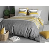 Image de Baton Rouge - Parure housse de couette en coton Studt grise 260x240 cm