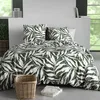 Image de atelier du coton Parure Housse de Couette 2 Personnes 240x220 cm avec 2 Taies d'oreiller Imprimée Feuillage Vert FILVERDE - Oeko-Tex® - 100% Coton