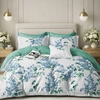 Image de Baton Rouge - Parure housse de couette 3 pièces en percale de coton 80 fils Palyne grise 240x220 cm