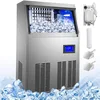 Image de Machine à Glaçons Professionnelle 50KG par 24H 4X9 Cubes Machine à Glaçons Automatique Commercial Ice Maker Réglage de l'Épaisseur Glace Acier Inox