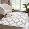 Image de STUDIO DECO Tapis de Salon Bohème Tapis Poils Longs Relief Aspect 3D Tapis Maison de Campagne Boho Toucher Doux - Modele: Amore 03, Dimension: 160x230cm
