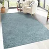 Image de STUDIO DECO Tapis Salon Moderne Tapis Shaggy Doux Tapis Poils Longs Soft, Tapis de Salon, Chambre, Couloir (Bleu Azur - 160x230cm)