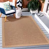 Image de Tapis de Salon Fibres Naturelles Aspect Jute Motif Rustique Style Bohème Intérieur & Extérieur, Dimension: 120x170cm - Model 04