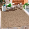 Image de STUDIO DECO Tapis de Salon Fibres Naturelles Aspect Jute Motif Rustique Style Bohème Intérieur & Extérieur, Dimension: 140x200cm - Model 02