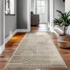 Image de LIVUM Tapis Salon, Chambre, Moderne et Design en Relief, Doux et Confortable (Beige, 80x250cm)