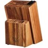 Image de Bjorn - Bloc à couteaux avec aiguiseur intégré Loviisa bois vernis - 13x15x23 cm OS
